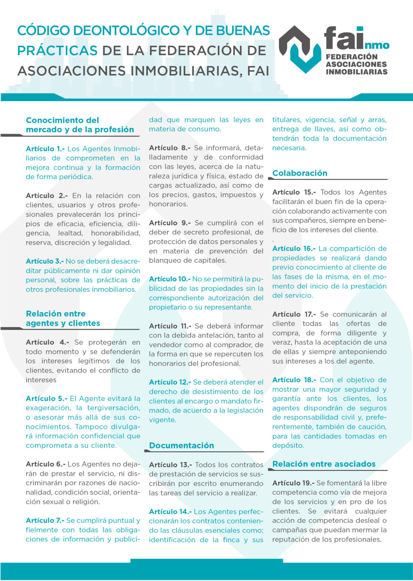 Cartel a3 codigo etico fai